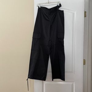 Zara Satin Effect Cargo Pant with Cutout Hip